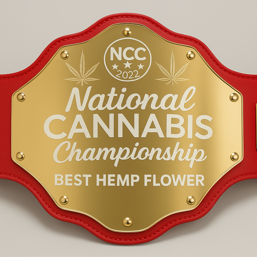 National Cannabis Championship - Best Hemp Flower award belt