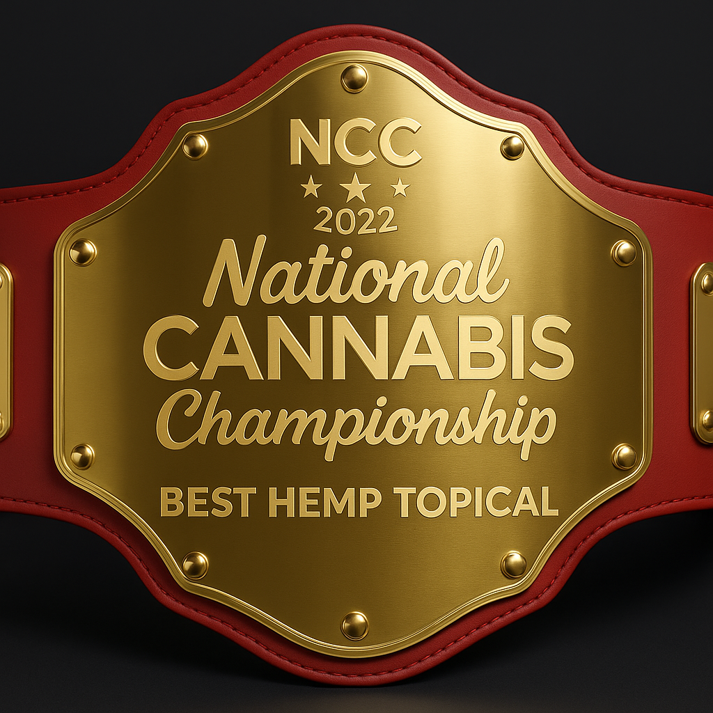 National Cannabis Championship - Best Hemp Topical award belt